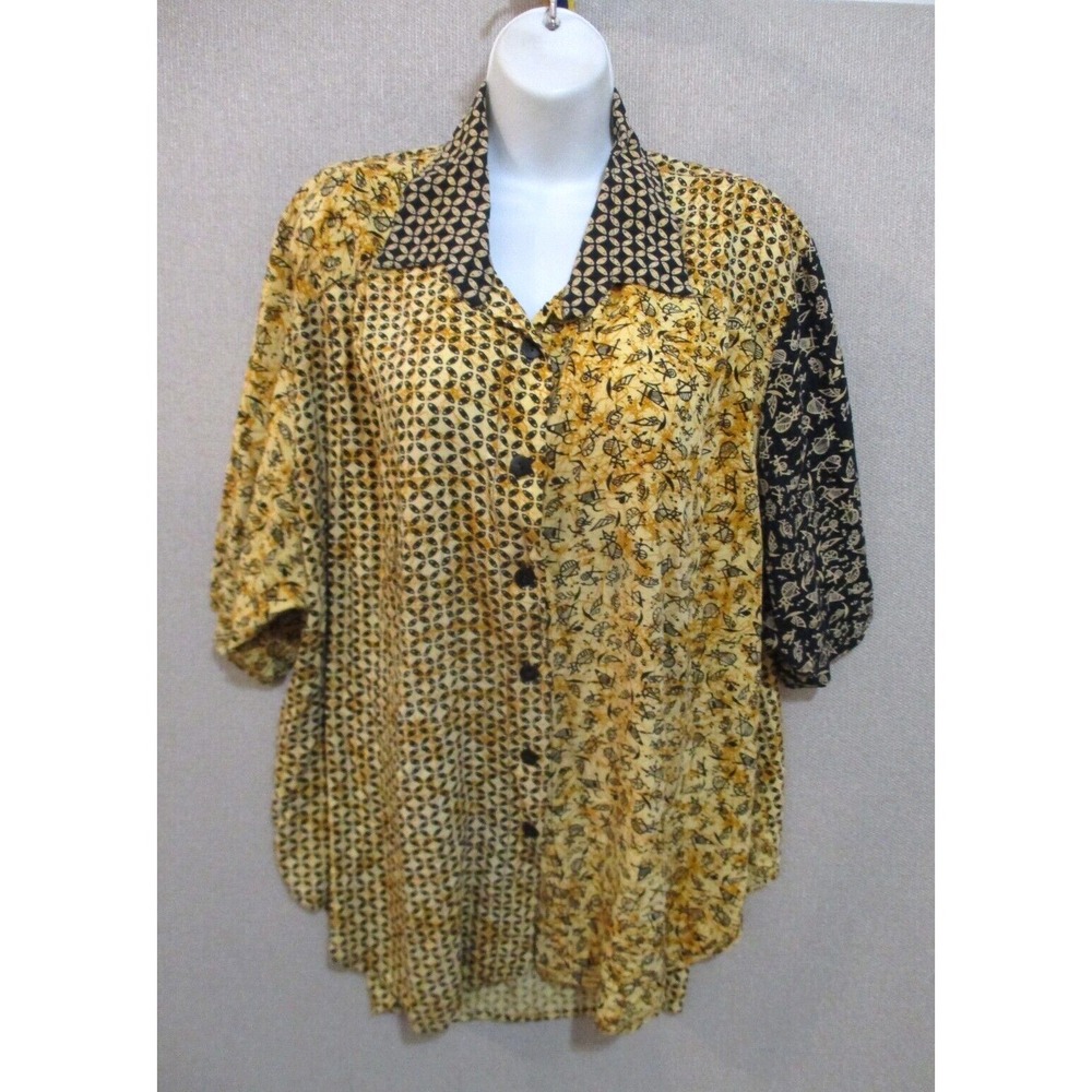We Be Bop Patchwork Tunic Top Size 1x
